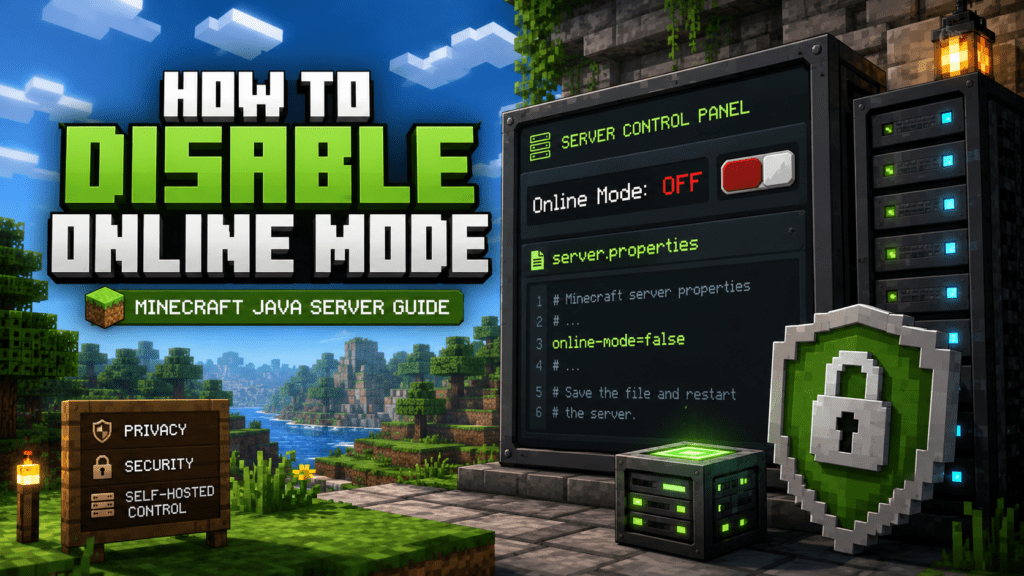 How to Disable Online Mode on a Minecraft Server, Academy Hosting Guide
